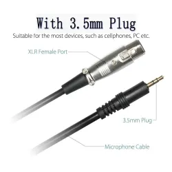 BM8000 - bedrade opnamecondensator - microfoon - shockmount - standaard - 3,5 mm plugMicrofonen