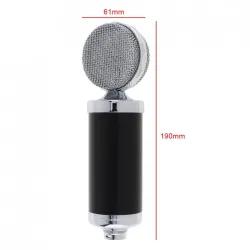 BM 5000 - microphone à condensateur professionnel - avec contrôle de circuit - diaphragme plaqué or