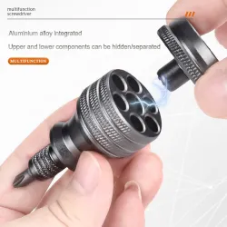 7 in 1 - mini titanium schroevendraaier - magnetisch - S2 gelegeerd staal boortjeSchroevendraaiers