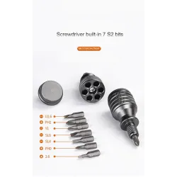 7 in 1 - mini titanium screwdriver - magnetic - S2 alloy steel drill bitScrewdrivers