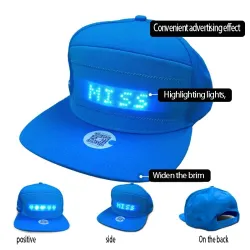 Lysende LED baseball cap - Bluetooth kontrol