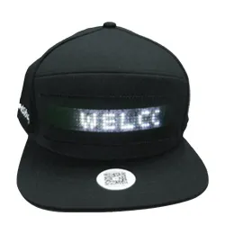 Lysende LED baseball cap - Bluetooth kontrol