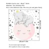 Luminous wall sticker - kids bedroom wallpaper - sleeping baby elephant / moon / starsWall stickers