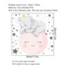 Sticker mural lumineux - papier peint chambre enfant - bébé éléphant endormi / lune / étoiles