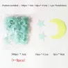 Luminous wall / ceiling stickers - kids bedroom decoration - moon / stars - 111 piecesWall stickers