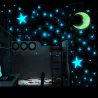 Luminous wall / ceiling stickers - kids bedroom decoration - moon / stars - 111 piecesWall stickers