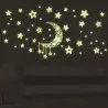 Stelle luminose / luna - adesivi decorativi da parete / soffitto