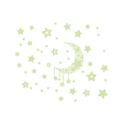 Étoiles lumineuses / lune - stickers muraux / plafond décoratifs