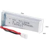 3.7V - 500mah - 25C - bateria lipo - do Quadkoptera Wltoys E50 E50SBaterie