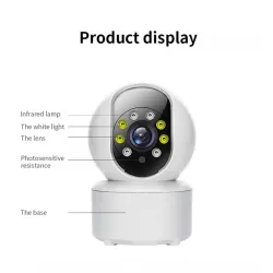 Wireless camera - baby monitor - auto tracking - two way audio - 5G IP - WiFi - 720PSecurity cameras