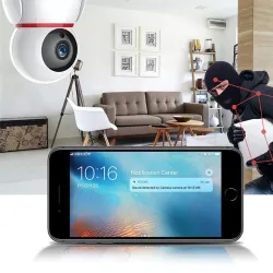 CCTV langaton IP-kamera - itkuhälytin - automaattinen seuranta - pimeänäkö - 720P - WiFi