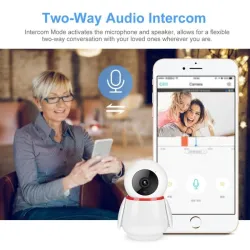 Caméra IP sans fil CCTV - babyphone - suivi automatique - vision nocturne - 720P - WiFi