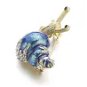 Emaille / kristallen slak - brocheBroches