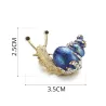 Emalje / krystal snegl - broche