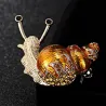 Caracol de esmalte / cristal - broche