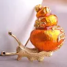 Escargot émail / cristal - broche