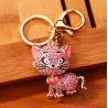 Chat en cristal - porte-clés