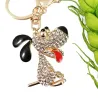 Porte-clés chien en cristal