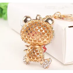 Panda cristal rouge - porte-clés