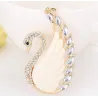 Beige crystal swan - keychainKeyrings
