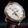 LOBINNI - luxe quartz horloge - maanstand - waterdicht - lederen band - wit/bruinHorloges