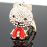 Crystal cat - punainen emali - avaimenperä