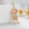 Gold sheep - with crystals - keychainKeyrings