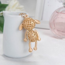 Gold sheep - with crystals - keychainKeyrings