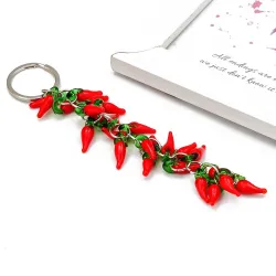 Piment rouge multicouche - porte-clés