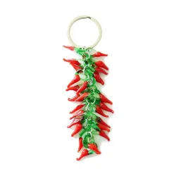 Flerlags rød pepper chili - nøkkelring