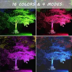 60W - Bluetooth - RGB - LED flomlys - utendørs reflektor med musikk