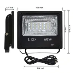60W - Bluetooth - RGB - LED flomlys - utendørs reflektor med musikk
