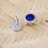 Yeux bleus ronds - boutons de manchette