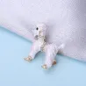 Cachorro cacheado - com cristais - broche