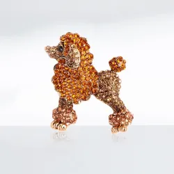 Krystalpuddelhund - broche