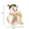Crystal snowman - broochBrooches