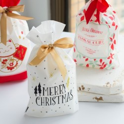 Christmas gift bags with drawstring 10 piecesChristmas