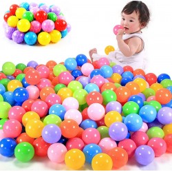 Babypoolbollar i plast - miljövänliga - 100 stycken