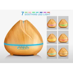 Humidificateur d'air à ultrasons - diffuseur d'huiles essentielles - LED - 500ml