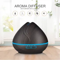 Umidificatore d'aria ad ultrasuoni - diffusore di oli essenziali - LED - 500ml