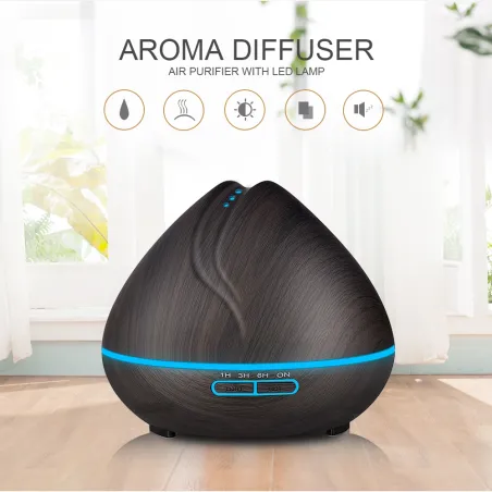 Ultralyds luftfugter - diffuser for æteriske olier - LED - 500ml