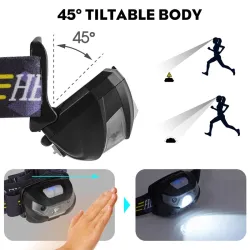 Ladattava minitaskulamppu - otsapantalamppu - liiketunnistin - USB - LED - 3000LM