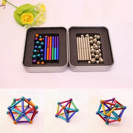 Neodym magnetiske kuler / pinner - byggeklosser