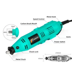 Mini electric drill with drill bits - variable speed - setBits & drills