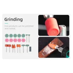 Mini elektrisk drill med bor - variabel hastighet - sett