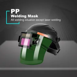 Solar automatisk mørkgjørende sveisehjelm - justerbar - flip maske