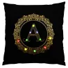 Housse de coussin déco - LED - alphabet anglais doré - 45 cm * 45 cm