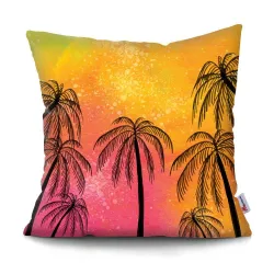 Dekorativt putetrekk - blader - ananas - palmer - 45 cm * 45 cm