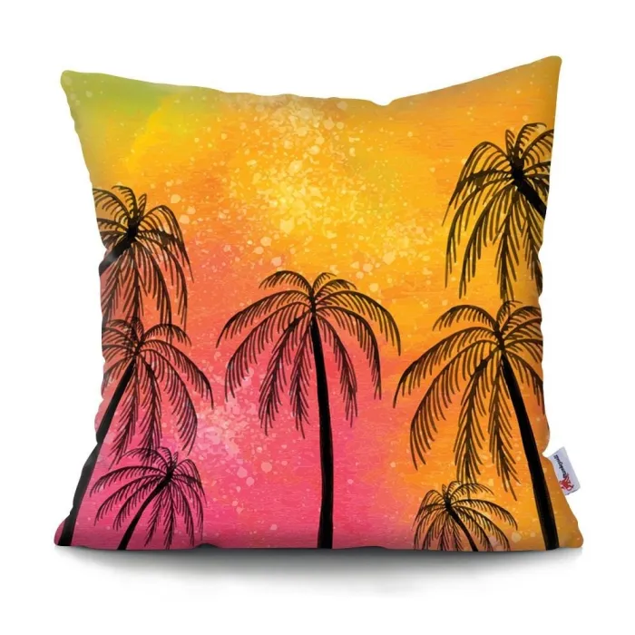 Dekorativt putetrekk - blader - ananas - palmer - 45 cm * 45 cm