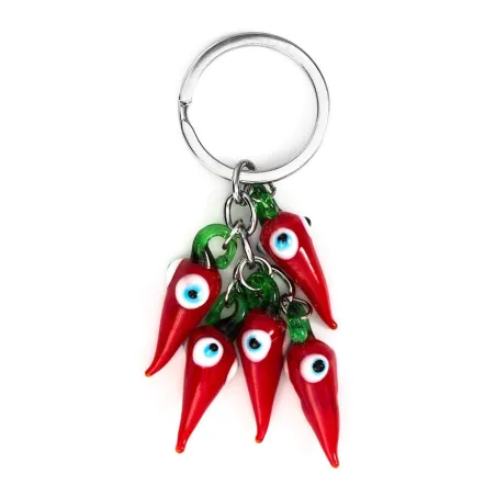 Lucky eye - red chilli - keychainKeyrings